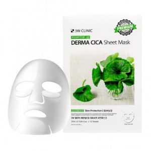 3W Clinic Essential Up Derma Cica Sheet Mask, 1 шт
