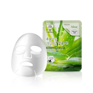 3W Clinic Fresh Aloe Mask Sheet, 1 шт