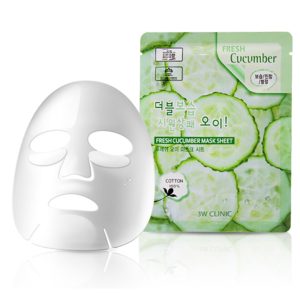 3W Clinic Fresh Cucumber Mask Sheet, 1 шт