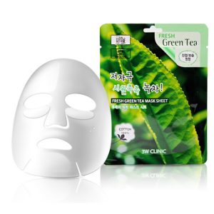 3W Clinic Fresh Green Tea Mask Sheet, 1 шт