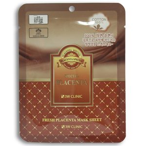 3W Clinic Fresh Placenta Mask Sheet, 1 шт