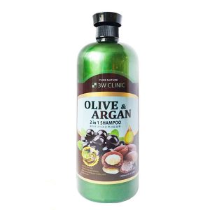 3W Clinic Olive & Argan 2in1 Shampoo, 500 мл