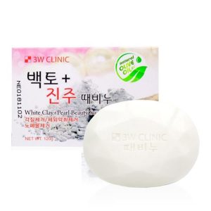 Мыло для лица и тела 3W Clinic White Clay+Pearl Beauty Soap 100 гр