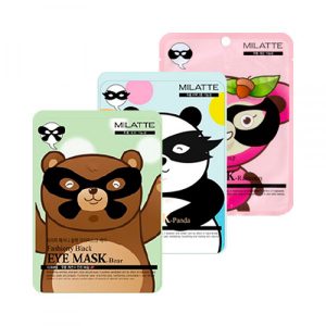 Milatte Fashiony Black Eye Mask — Panda, 10 шт