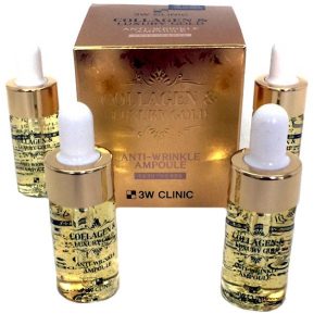 3W Clinic Collagen & Luxury Gold Anti-Wrinkle Ampoule, 4шт